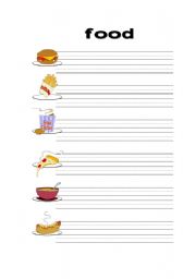 English worksheet: My favorite food