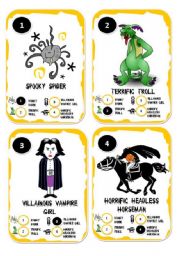 English Worksheet: Halloween Go Fish Card Game