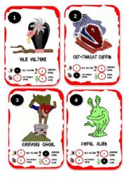 English Worksheet: Halloween Go Fish Card Game
