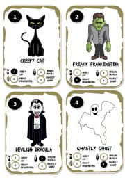 English Worksheet: Halloween Go Fish Card Game