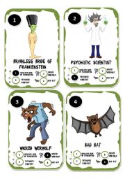 English Worksheet: Halloween Go Fish Card Game