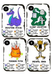 English Worksheet: Halloween Go Fish Card Game