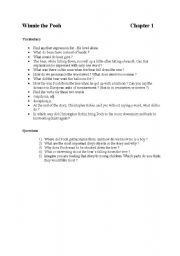 English Worksheet: winnie the pooh - chapter1