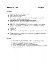 English worksheet: winnie the pooh - chapter1