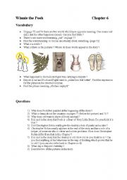 English Worksheet: winnie the pooh chapter 6