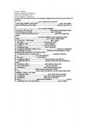 English Worksheet: present simple and continuous