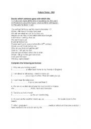 English Worksheet: future going to