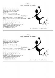 English Worksheet: Alphabet with the song Yesterday