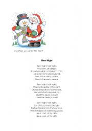 English Worksheet: beautiful christmas carol