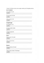 Auxillary Verbs Question and Negative Formation