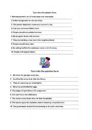 English Worksheet: Passive Voice