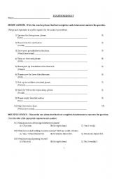English Worksheet: ASKING FOR  REQUEST