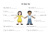 English Worksheet: ALL ABOUT ME