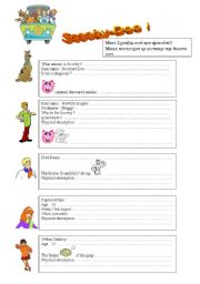 English Worksheet: Scooby Doo !