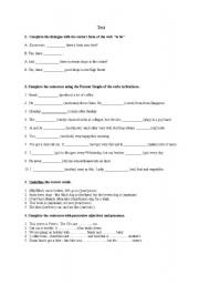 English worksheet: Test 