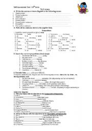 English Worksheet: Sel assessment tesy