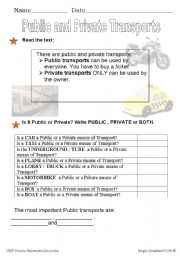 public and private transports