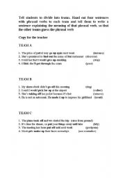 English Worksheet: Phrasal verbs fun