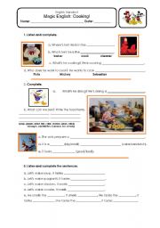 English Worksheet: Magic English - Cooking - Food Handout