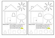 English Worksheet: Shapes and Colours