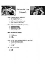 English Worksheet: The Wonder Years (episode 1)