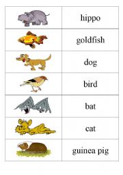 English Worksheet: Animals puzzles