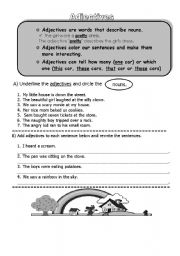 English Worksheet: Adjectives