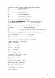 English worksheet: A basic progress check