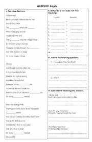 English Worksheet: Workheet 