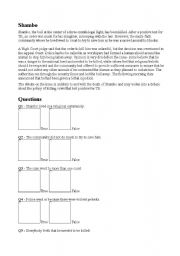 English Worksheet: Shambo