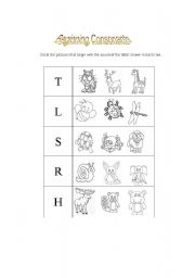 English worksheet: beginning consonants