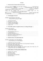 English worksheet: Tenses