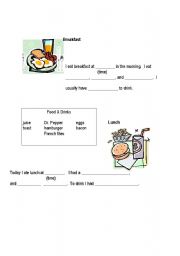 English worksheet: Food vocabulary 2
