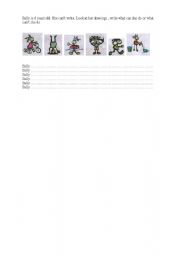 English Worksheet: Can / Cant 
