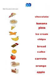 English worksheet: Food matching