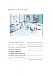 English Worksheet: bathroom