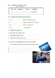 English Worksheet: be going to (2nd part)