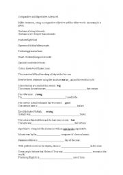 English Worksheet: Comparative-Superlative Advanced