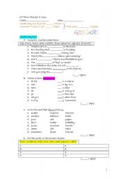 English Worksheet: vocabulary and grammar check