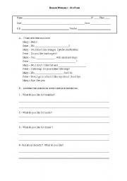 English worksheet: Likes and Dislijkes