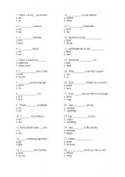 English Worksheet: Fill-in-the-blank