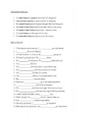 MUST OR HAVE TO - ESL worksheet by felizapenas