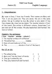 English Worksheet: Comprehension