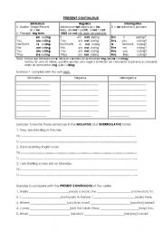 English Worksheet: Present Continuous