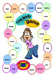 English Worksheet: The body game