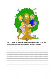 English Worksheet: family tree