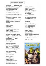 English Worksheet: song activity