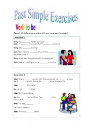 English Worksheet: Past Simple of verb to be