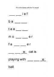 English Worksheet: th sound worksheet