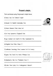 English Worksheet: Present simple